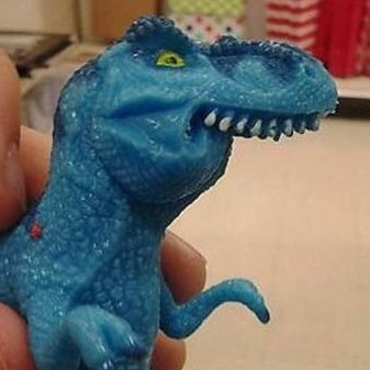 Original blue Lisp T-Rex toy